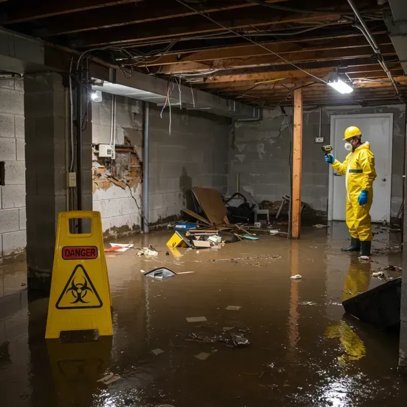 Flooded Basement Electrical Hazard in Miami Shores, FL Property